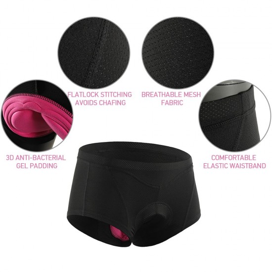 Women Bike Underwear 3D Gel Padded Bicycle Briefs MTB Cycling Biking Underwear Shorts Women Bike Underwear 3D Gel Padded Bicycle Briefs MTB Cycling Biking Underwear Shorts