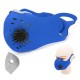 Adults Mouth Mask with Double Valves Active Carbon Filter Adjustable Safety Mask Reusable Breathing Valve Mask for Running Cycling Camping Traveling Adults Mouth Mask with Double Valves Active Carbon Filter Adjustable Safety Mask Reusable Breathing Valve Mask for Running Cycling Camping Traveling