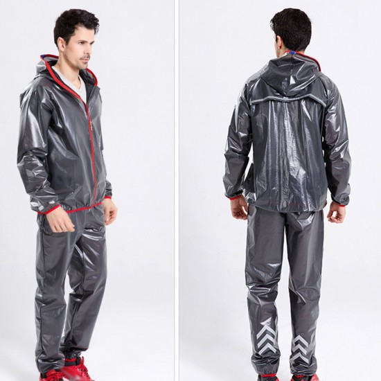 Cycling Raincoat with Hood for Men Women Waterproof Windproof Jacket / Pants / Jacket&Pants Reflective Rain Suits for Hiking Running Travel Bicycle Outdoor Cycling Raincoat with Hood for Men Women Waterproof Windproof Jacket / Pants / Jacket&Pants Reflective Rain Suits for Hiking Running Travel Bicycle Outdoor