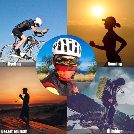 Cycling Helmet Liner Neck Gaiter Breathable Sunproof Balaclava Print Stretchy Running Cycling Beanie Cap With Face Cover Cycling Helmet Liner Neck Gaiter Breathable Sunproof Balaclava Print Stretchy Running Cycling Beanie Cap With Face Cover