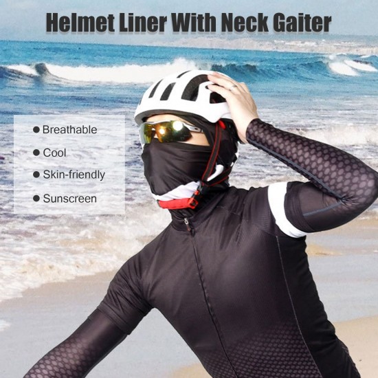 Cycling Helmet Liner Neck Gaiter Breathable Sunproof Balaclava Print Stretchy Running Cycling Beanie Cap With Face Cover Cycling Helmet Liner Neck Gaiter Breathable Sunproof Balaclava Print Stretchy Running Cycling Beanie Cap With Face Cover