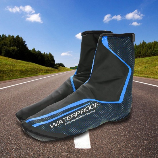 Cycling Bicycle Shoe Covers Waterproof Thermal MTB Mountain Bike Overshoes Protector with Fleece Lining Cycling Bicycle Shoe Covers Waterproof Thermal MTB Mountain Bike Overshoes Protector with Fleece Lining