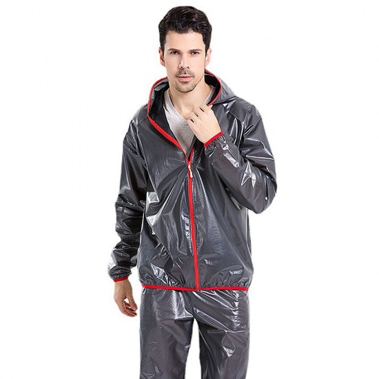 Waterproof Raincoat Pants Set Women Men Reflective Waterproof Hooded Suit for Cycling Riding Camping Waterproof Raincoat Pants Set Women Men Reflective Waterproof Hooded Suit for Cycling Riding Camping