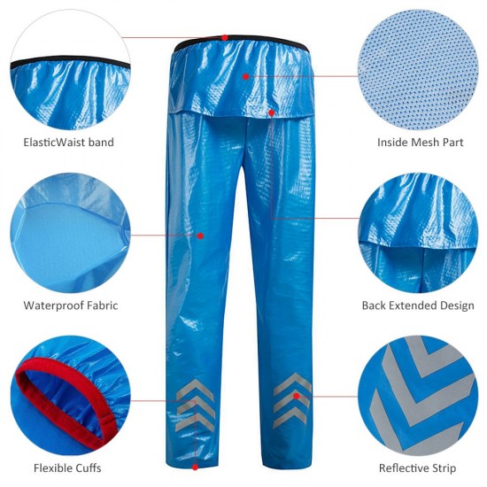 Waterproof Raincoat Pants Set Women Men Reflective Waterproof Hooded Suit for Cycling Riding Camping Waterproof Raincoat Pants Set Women Men Reflective Waterproof Hooded Suit for Cycling Riding Camping