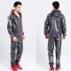 Waterproof Raincoat Pants Set Women Men Reflective Waterproof Hooded Suit for Cycling Riding Camping Waterproof Raincoat Pants Set Women Men Reflective Waterproof Hooded Suit for Cycling Riding Camping