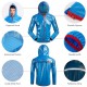 Waterproof Raincoat Pants Set Women Men Reflective Waterproof Hooded Suit for Cycling Riding Camping Waterproof Raincoat Pants Set Women Men Reflective Waterproof Hooded Suit for Cycling Riding Camping