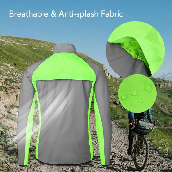 Men's Cycling Reflective Windbreaker Windproof Waterproof Cycling Jacket Bike Wear Quick-dry Elastic Breathable Sport Clothing For Running Jogging Cycling Gym Fitness Men's Cycling Reflective Windbreaker Windproof Waterproof Cycling Jacket Bike Wear Quick-dry Elastic Breathable Sport Clothing For Running Jogging Cycling Gym Fitness