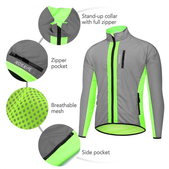 Men's Cycling Reflective Windbreaker Windproof Waterproof Cycling Jacket Bike Wear Quick-dry Elastic Breathable Sport Clothing For Running Jogging Cycling Gym Fitness Men's Cycling Reflective Windbreaker Windproof Waterproof Cycling Jacket Bike Wear Quick-dry Elastic Breathable Sport Clothing For Running Jogging Cycling Gym Fitness