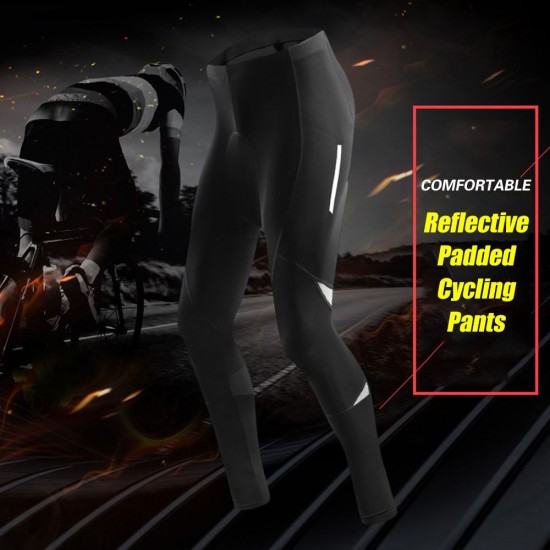 Men's Reflective Bicycle Pants Gel Padded Cycling Tights Leggings Outdoor Riding Bike Pants Men's Reflective Bicycle Pants Gel Padded Cycling Tights Leggings Outdoor Riding Bike Pants