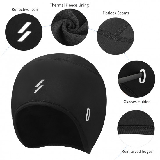 Outdoor Sports Men Cycling Cap Windproof Bicycle Bike Helmet Liner with Ear Cover and Glasses Keeper Running Skiing Motorcycle Beanie Winter Cap Headwear Outdoor Sports Men Cycling Cap Windproof Bicycle Bike Helmet Liner with Ear Cover and Glasses Keeper Running Skiing Motorcycle Beanie Winter Cap Headwear