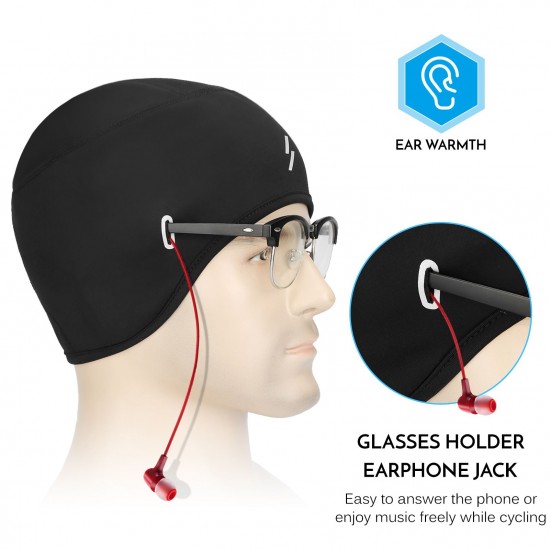 Outdoor Sports Men Cycling Cap Windproof Bicycle Bike Helmet Liner with Ear Cover and Glasses Keeper Running Skiing Motorcycle Beanie Winter Cap Headwear Outdoor Sports Men Cycling Cap Windproof Bicycle Bike Helmet Liner with Ear Cover and Glasses Keeper Running Skiing Motorcycle Beanie Winter Cap Headwear